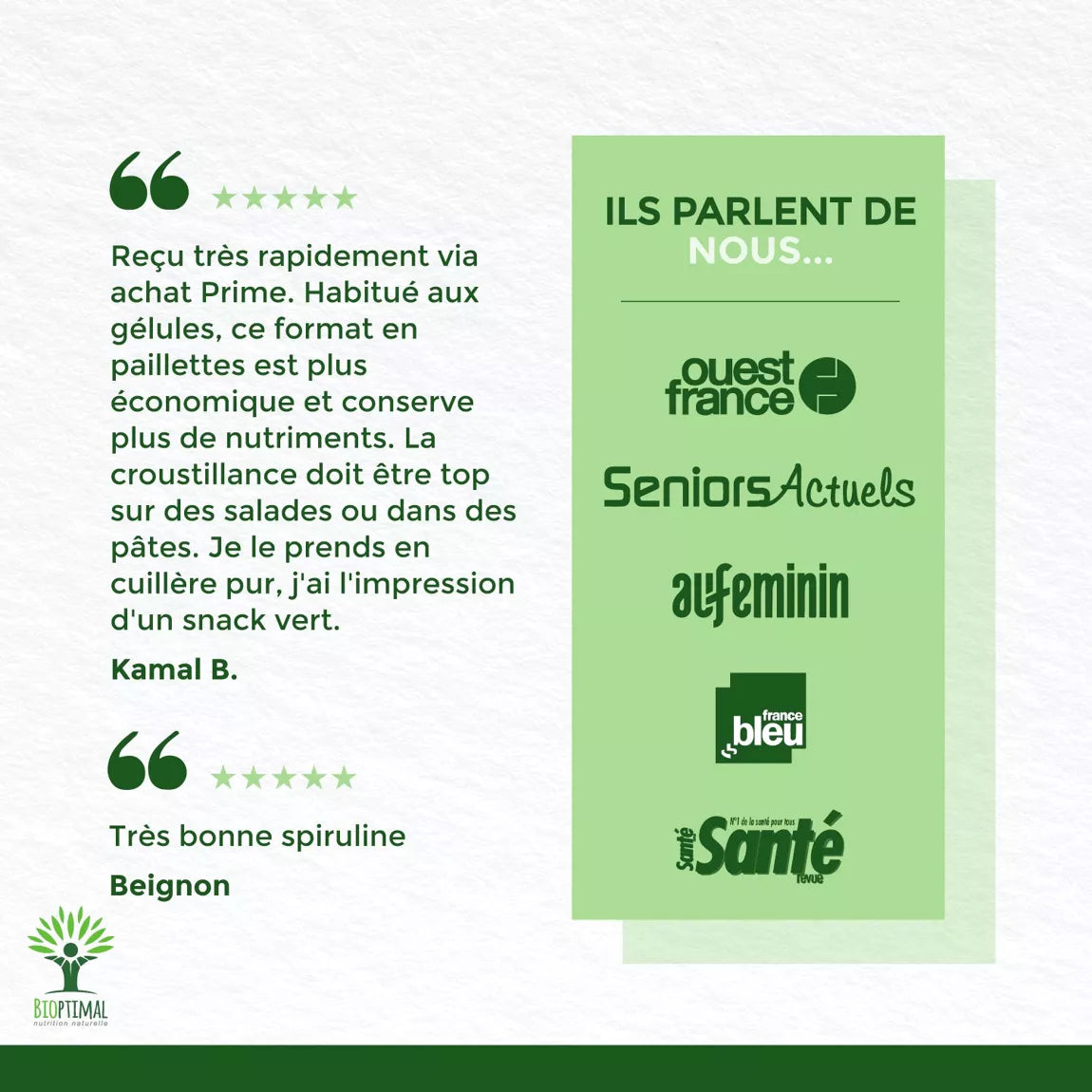 spiruline bio en paillette