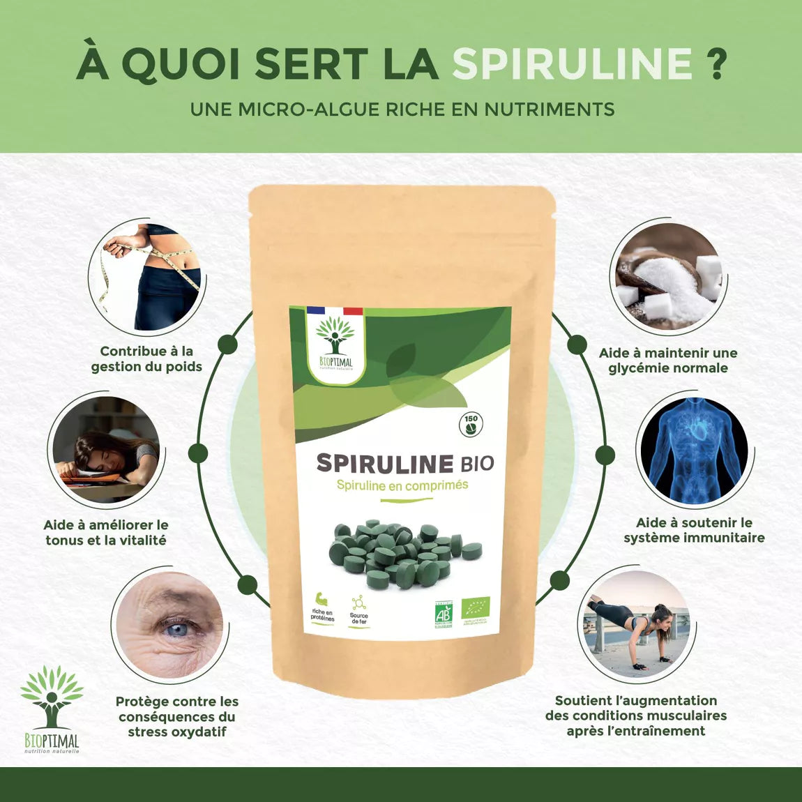 spiruline bio en comprimé