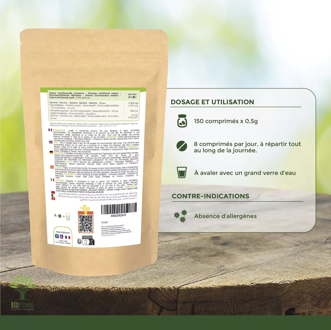 spiruline bio en comprimé