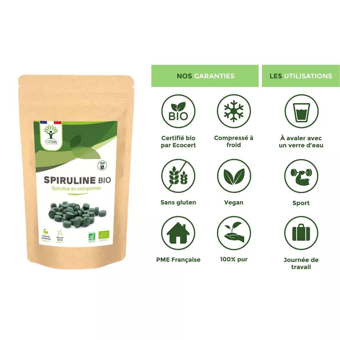 spiruline bio en comprimé
