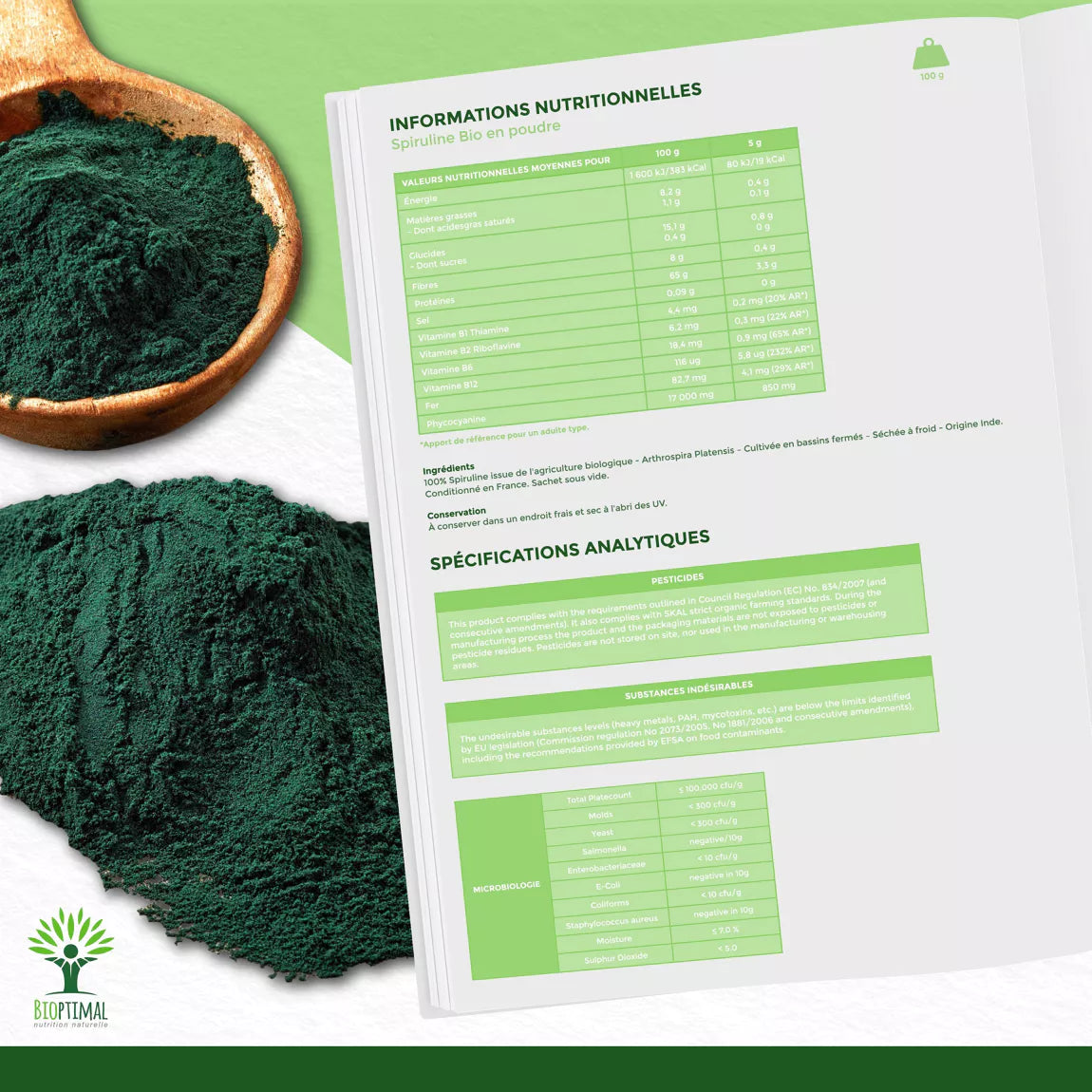 Spiruline Bio en poudre