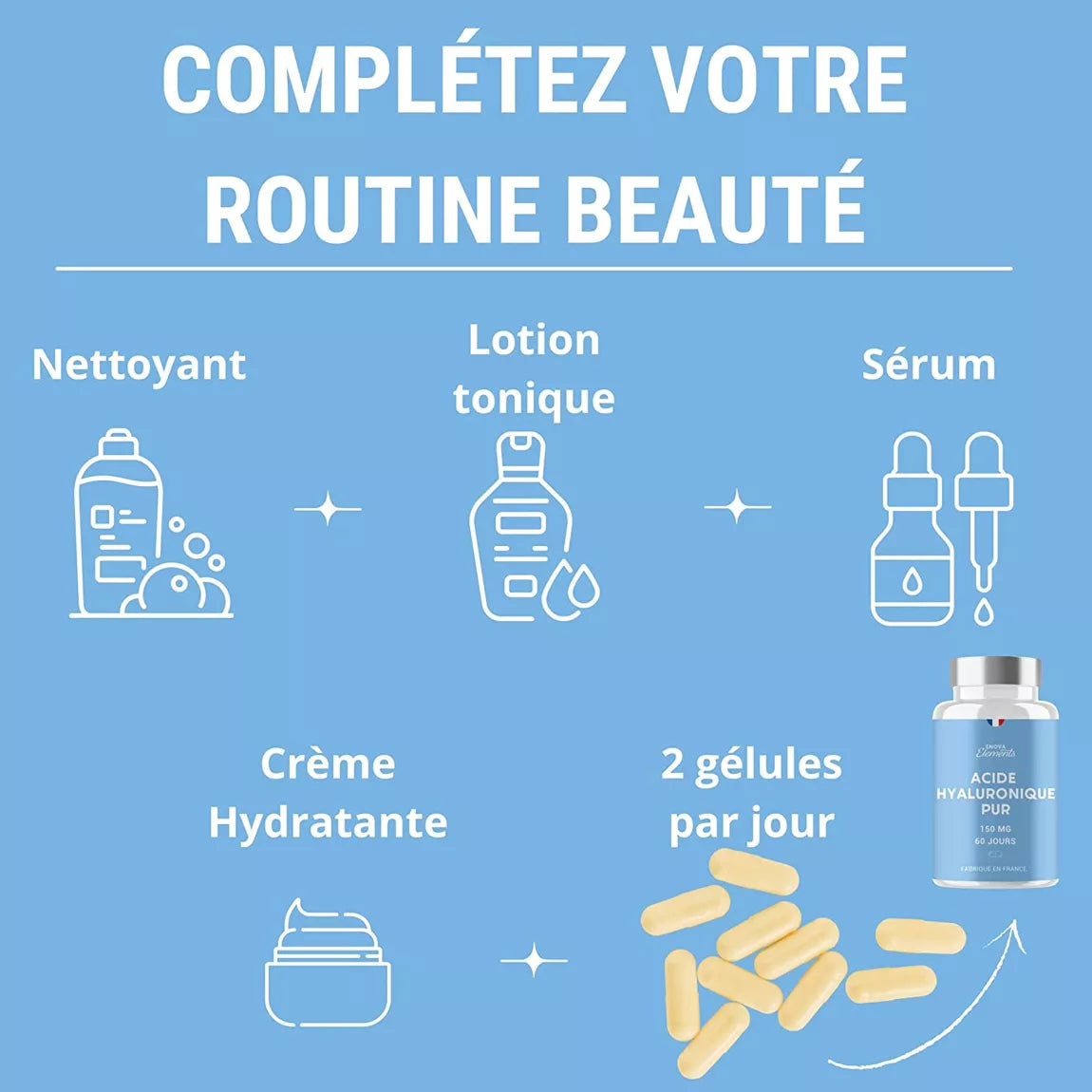 Collagène Marin + 1 Boite d'Acide Hyaluronique Pur