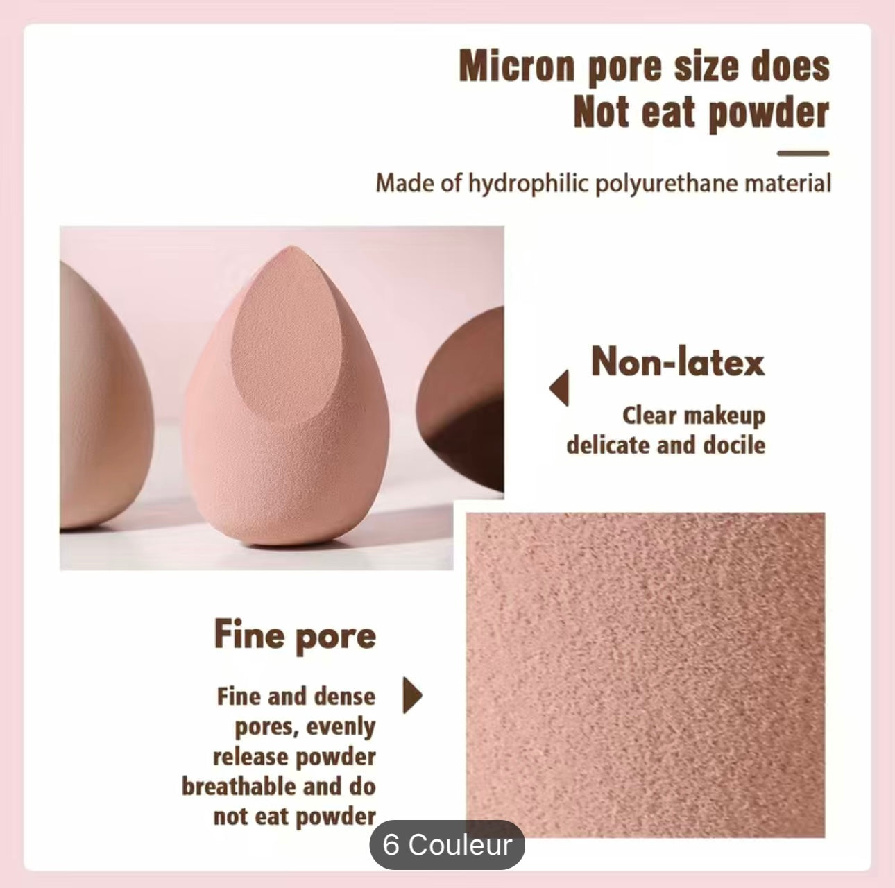 3 Houppettes à maquillage
