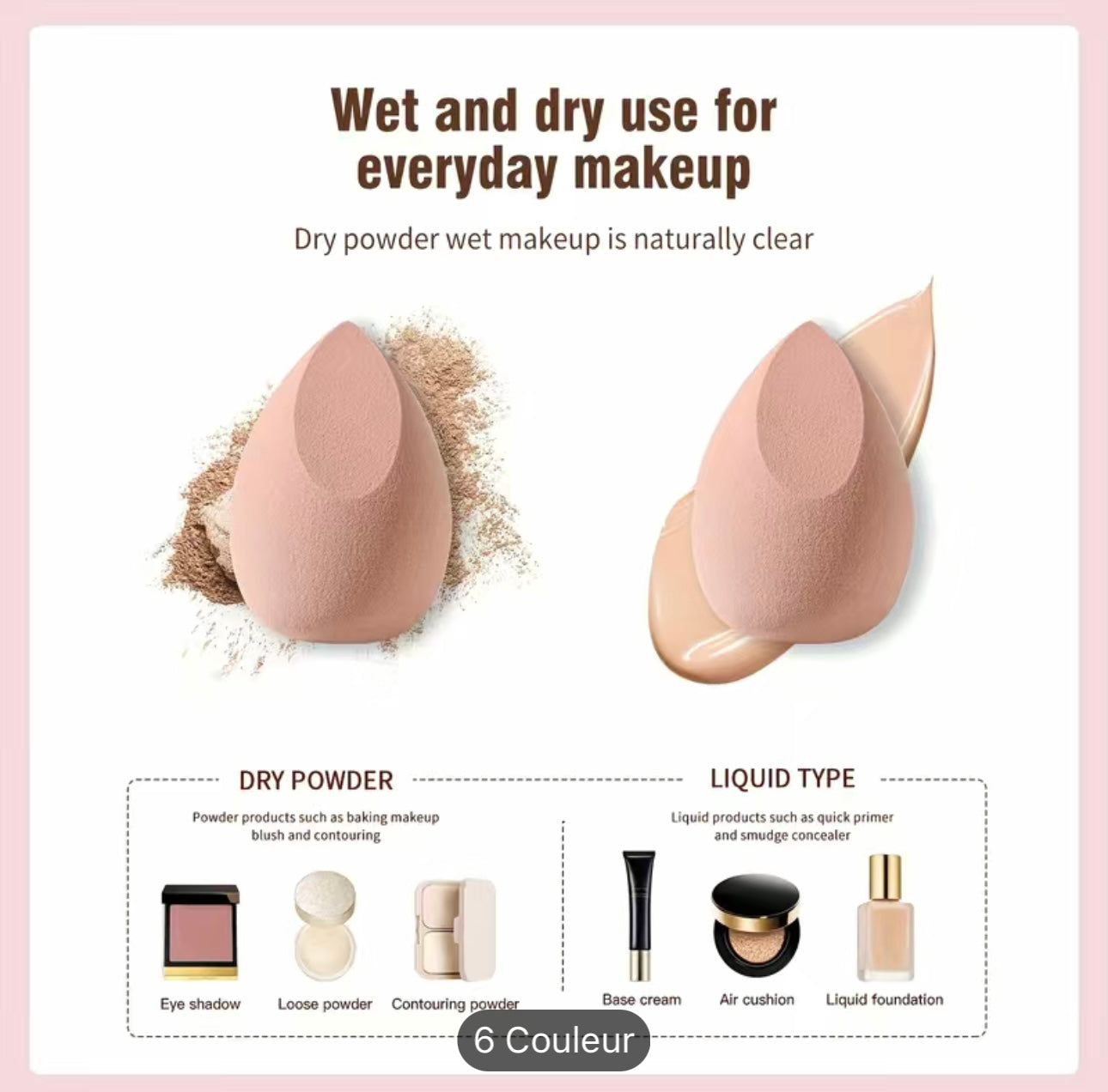 3 Houppettes à maquillage